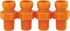 Loc-Line - 4 Piece, 1/4" Hose ID, Male to Female Coolant Hose Connector - 1/8" NPT, For Loc-Line Modular Hose Systems - Americas Industrial Supply