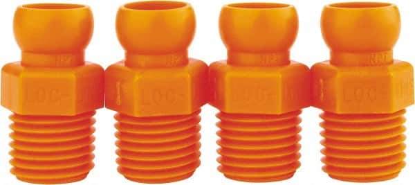 Loc-Line - 4 Piece, 1/4" Hose ID, Male to Female Coolant Hose Connector - 1/4" NPT, For Loc-Line Modular Hose Systems - Americas Industrial Supply