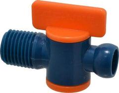 Loc-Line - 2 Piece, 1/4" ID Coolant Hose NPT Valve - Male to Female Connection, Acetal Copolymer Body, 1/4 NPT, Use with Loc-Line Modular Hose Systems - Americas Industrial Supply