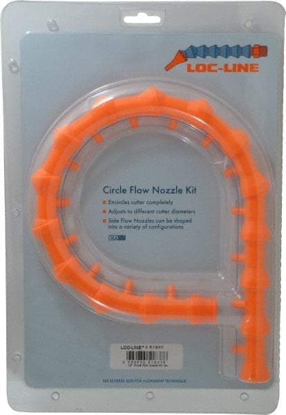 Loc-Line - 1/2" Hose Inside Diam x 1/2" Nozzle Diam, Coolant Hose Nozzle Kit - For Use with Loc-Line Modular Hose System, 16 Pieces - Americas Industrial Supply