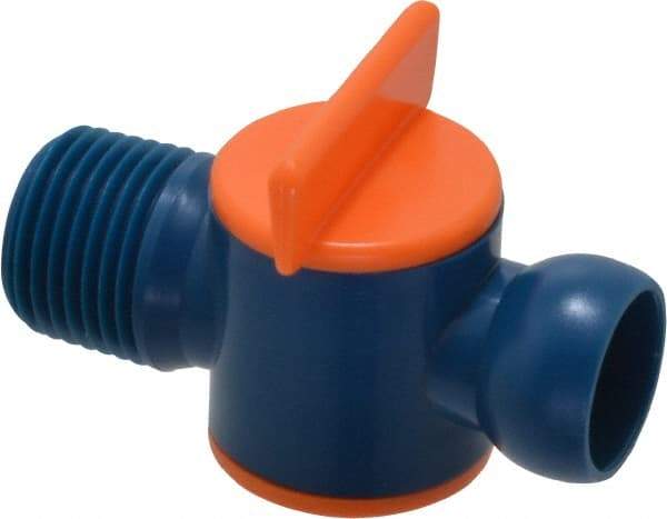 Loc-Line - 2 Piece, 1/2" ID Coolant Hose NPT Valve - Male to Female Connection, Acetal Copolymer Body, 1/2 NPT, Use with Loc-Line Modular Hose Systems - Americas Industrial Supply