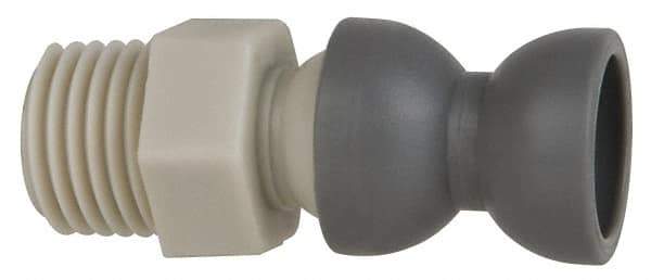 Cedarberg - 2 Piece, 1/4" Hose ID, Female to Male Coolant Hose Pipe Thread Connector - 1/4" NPT, For Snap-Loc Modular Hose Systems - Americas Industrial Supply