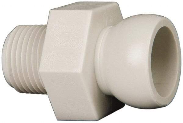 Cedarberg - 4 Piece, 1/2" Hose ID, Male to Male Coolant Hose Pipe Thread Connector - 3/8" NPT, For Snap-Loc Modular Hose Systems - Americas Industrial Supply