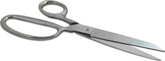 Heritage Cutlery - 3-1/2" LOC, 8-1/2" OAL Chrome Plated Standard Shears - Right Hand, Metal Straight Handle, For General Purpose Use - Americas Industrial Supply