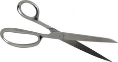 Heritage Cutlery - 4-1/4" LOC, 9-1/2" OAL Stainless Steel Standard Shears - Right Hand, Metal Straight Handle, For General Purpose Use - Americas Industrial Supply