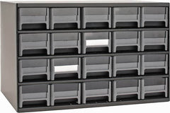 Akro-Mils - 20 Drawer, Small Parts Modular Steel Frame Storage Cabinet - 11" Deep x 17" Wide x 11" High - Americas Industrial Supply