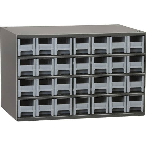 Akro-Mils - 28 Drawer, Small Parts Modular Steel Frame Storage Cabinet - 11" Deep x 17" Wide x 11" High - Americas Industrial Supply