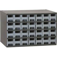 Akro-Mils - 28 Drawer, Small Parts Modular Steel Frame Storage Cabinet - 11" Deep x 17" Wide x 11" High - Americas Industrial Supply