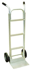 Harper Trucks - 600 Lb Capacity 49" OAH Hand Truck - High Back Dual Handle, Aluminum, Solid Rubber Wheels - Americas Industrial Supply
