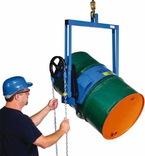Made in USA - 1,500 Lb Load Capacity, 55 Gal Drum Carrier - 10" Wide x 39" High - Americas Industrial Supply