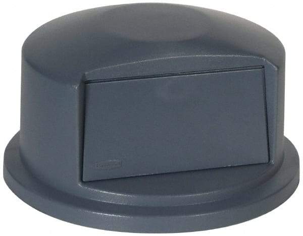 Rubbermaid - Round Lid for Use with 32 Gal Round Trash Cans - Gray, Polyethylene, For 2632 Brute Trash Cans - Americas Industrial Supply