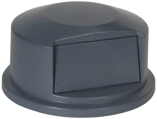 Rubbermaid - Round Lid for Use with 44 Gal Round Trash Cans - Gray, Polyethylene, For 2643 Brute Trash Cans - Americas Industrial Supply