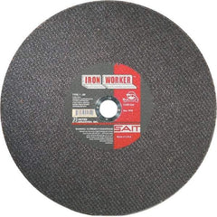 Sait - 14" Aluminum Oxide Cutoff Wheel - 3/32" Thick, 1" Arbor, 4,400 Max RPM, Use with Chop Saws - Americas Industrial Supply