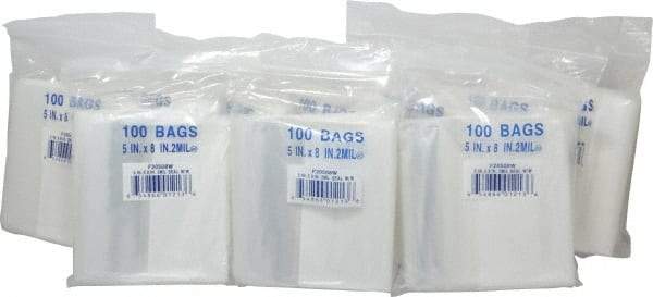 Value Collection - 5 x 8", 2 mil Self-Seal Polybags - Regular-Duty with White Marking Block - Americas Industrial Supply