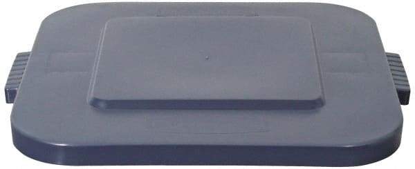 Rubbermaid - Square Lid for Use with 28 Gal Square Trash Cans - Gray, Polyethylene, For 3526 Brute Trash Cans - Americas Industrial Supply