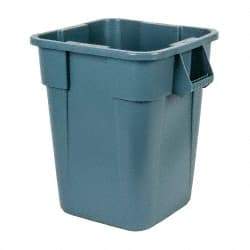 Rubbermaid - 40 Gal Gray Square Trash Can - Polyethylene, 28-3/4" High x 23-1/2" Long x 23-1/2" Wide - Americas Industrial Supply