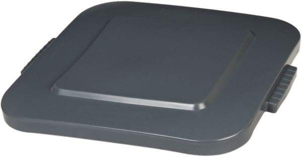 Rubbermaid - Square Lid for Use with 40 Gal Square Trash Cans - Gray, Polyethylene, For 3536 Brute Trash Cans - Americas Industrial Supply