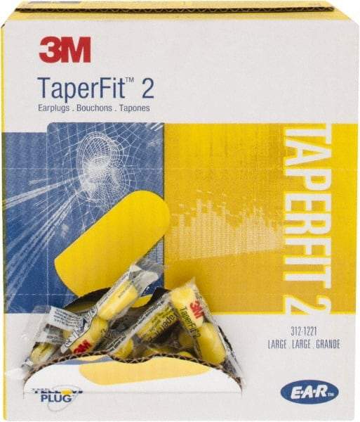3M - Disposable, Uncorded, 32 dB Earplugs - Yellow, 200 Pairs - Americas Industrial Supply