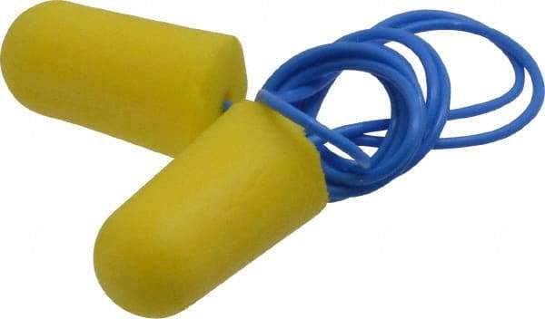 3M - Disposable, Corded, 32 dB Earplugs - Yellow, 200 Pairs - Americas Industrial Supply