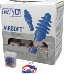 Howard Leight - Reusable, Corded, 27 dB, Flange Earplugs - Blue, 50 Pairs - Americas Industrial Supply