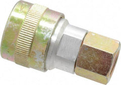 Value Collection - 1/4 Female NPT Schrader Twist-Lock Pneumatic Hose Coupler - 1-1/8" Body Diam - Americas Industrial Supply