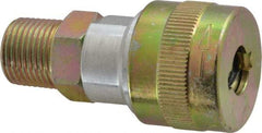 Value Collection - 3/8 Male NPT Schrader Twist-Lock Pneumatic Hose Coupler - 1-1/8" Body Diam - Americas Industrial Supply