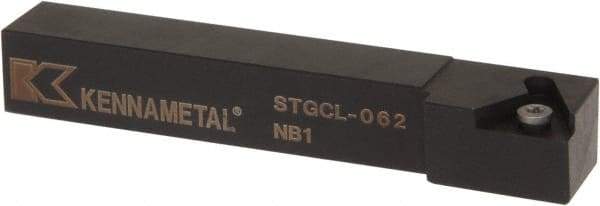 Kennametal - STGC, Left Hand Cut, 0° Lead Angle, 3/8" Shank Height x 3/8" Shank Width, Neutral Rake Indexable Turning Toolholder - 2-1/2" OAL, TC..21.5. Insert Compatibility, Series Screw-On - Americas Industrial Supply