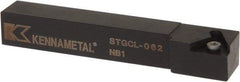Kennametal - STGC, Left Hand Cut, 0° Lead Angle, 3/8" Shank Height x 3/8" Shank Width, Neutral Rake Indexable Turning Toolholder - 2-1/2" OAL, TC..21.5. Insert Compatibility, Series Screw-On - Americas Industrial Supply