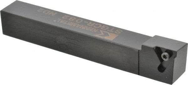 Kennametal - STGC, Right Hand Cut, 0° Lead Angle, 1/2" Shank Height x 1/2" Shank Width, Neutral Rake Indexable Turning Toolholder - 3-1/2" OAL, TC..21.5. Insert Compatibility, Series Screw-On - Americas Industrial Supply