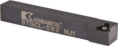 Kennametal - STGC, Left Hand Cut, 0° Lead Angle, 1/2" Shank Height x 1/2" Shank Width, Neutral Rake Indexable Turning Toolholder - 3-1/2" OAL, TC..21.5. Insert Compatibility, Series Screw-On - Americas Industrial Supply