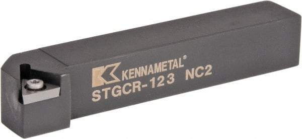 Kennametal - STGC, Right Hand Cut, 0° Lead Angle, 3/4" Shank Height x 3/4" Shank Width, Neutral Rake Indexable Turning Toolholder - 4-1/2" OAL, TC..32.5. Insert Compatibility, Series Screw-On - Americas Industrial Supply