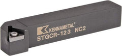 Kennametal - STGC, Right Hand Cut, 0° Lead Angle, 3/4" Shank Height x 3/4" Shank Width, Neutral Rake Indexable Turning Toolholder - 4-1/2" OAL, TC..32.5. Insert Compatibility, Series Screw-On - Americas Industrial Supply