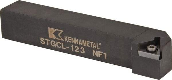 Kennametal - STGC, Left Hand Cut, 0° Lead Angle, 3/4" Shank Height x 3/4" Shank Width, Neutral Rake Indexable Turning Toolholder - 4-1/2" OAL, TC..32.5. Insert Compatibility, Series Screw-On - Americas Industrial Supply