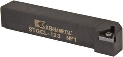 Kennametal - STGC, Left Hand Cut, 0° Lead Angle, 3/4" Shank Height x 3/4" Shank Width, Neutral Rake Indexable Turning Toolholder - 4-1/2" OAL, TC..32.5. Insert Compatibility, Series Screw-On - Americas Industrial Supply