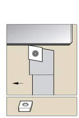 Kennametal - SCGC, Left Hand Cut, 0° Lead Angle, 1" Shank Height x 1" Shank Width, Neutral Rake Indexable Turning Toolholder - 6" OAL, CP..32.5. Insert Compatibility, Series Screw-On - Americas Industrial Supply