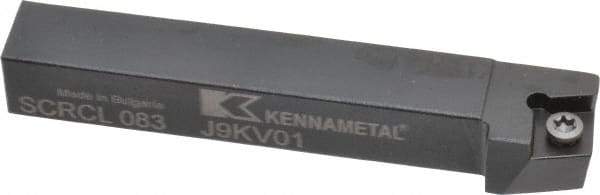 Kennametal - SCRC, Left Hand Cut, 15° Lead Angle, 1/2" Shank Height x 1/2" Shank Width, Neutral Rake Indexable Turning Toolholder - 3-1/2" OAL, CC..32.5. Insert Compatibility, Series Screw-On - Americas Industrial Supply