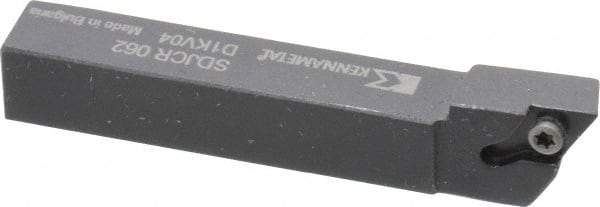 Kennametal - SDJC, Right Hand Cut, 3° Lead Angle, 3/8" Shank Height x 3/8" Shank Width, Neutral Rake Indexable Turning Toolholder - 2-1/2" OAL, DC..21.5. Insert Compatibility, Series Screw-On - Americas Industrial Supply
