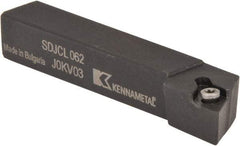 Kennametal - SDJC, Left Hand Cut, 3° Lead Angle, 3/8" Shank Height x 3/8" Shank Width, Neutral Rake Indexable Turning Toolholder - 2-1/2" OAL, DC..21.5. Insert Compatibility, Series Screw-On - Americas Industrial Supply