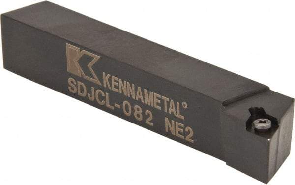 Kennametal - SDJC, Left Hand Cut, 3° Lead Angle, 1/2" Shank Height x 1/2" Shank Width, Neutral Rake Indexable Turning Toolholder - 3-1/2" OAL, DC..21.5. Insert Compatibility, Series Screw-On - Americas Industrial Supply