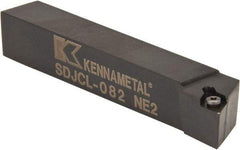 Kennametal - SDJC, Left Hand Cut, 3° Lead Angle, 1/2" Shank Height x 1/2" Shank Width, Neutral Rake Indexable Turning Toolholder - 3-1/2" OAL, DC..21.5. Insert Compatibility, Series Screw-On - Americas Industrial Supply