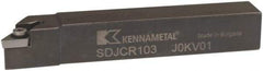 Kennametal - SDJC, Right Hand Cut, 3° Lead Angle, 5/8" Shank Height x 5/8" Shank Width, Neutral Rake Indexable Turning Toolholder - 4" OAL, DC..32.5. Insert Compatibility, Series Screw-On - Americas Industrial Supply