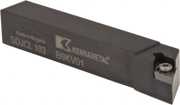 Kennametal - SDJC, Left Hand Cut, 3° Lead Angle, 5/8" Shank Height x 5/8" Shank Width, Neutral Rake Indexable Turning Toolholder - 4" OAL, DC..32.5. Insert Compatibility, Series Screw-On - Americas Industrial Supply