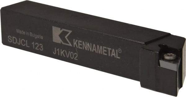 Kennametal - SDJC, Left Hand Cut, 3° Lead Angle, 3/4" Shank Height x 3/4" Shank Width, Neutral Rake Indexable Turning Toolholder - 4-1/2" OAL, DC..32.5. Insert Compatibility, Series Screw-On - Americas Industrial Supply