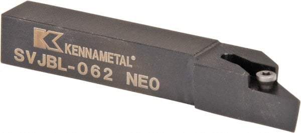 Kennametal - SVJB, Left Hand Cut, 3° Lead Angle, 3/8" Shank Height x 3/8" Shank Width, Neutral Rake Indexable Turning Toolholder - 2-1/2" OAL, VB..22. Insert Compatibility, Series Screw-On - Americas Industrial Supply