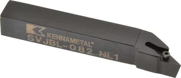 Kennametal - SVJB, Left Hand Cut, 3° Lead Angle, 1/2" Shank Height x 1/2" Shank Width, Neutral Rake Indexable Turning Toolholder - 3-1/2" OAL, VB..22. Insert Compatibility, Series Screw-On - Americas Industrial Supply