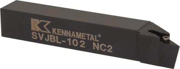Kennametal - SVJB, Left Hand Cut, 3° Lead Angle, 5/8" Shank Height x 5/8" Shank Width, Neutral Rake Indexable Turning Toolholder - 4" OAL, VB..22. Insert Compatibility, Series Screw-On - Americas Industrial Supply