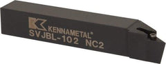 Kennametal - SVJB, Left Hand Cut, 3° Lead Angle, 5/8" Shank Height x 5/8" Shank Width, Neutral Rake Indexable Turning Toolholder - 4" OAL, VB..22. Insert Compatibility, Series Screw-On - Americas Industrial Supply