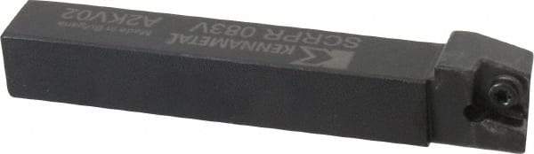 Kennametal - SCRP, Right Hand Cut, 15° Lead Angle, 1/2" Shank Height x 1/2" Shank Width, Positive Rake Indexable Turning Toolholder - 3-1/2" OAL, CP..32.5. Insert Compatibility, Series Screw-On - Americas Industrial Supply