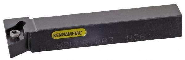 Kennametal - SDUC, Right Hand Cut, 3° Lead Angle, 1/2" Shank Height x 1/2" Shank Width, Neutral Rake Indexable Turning Toolholder - 3-1/2" OAL, DC..32.5. Insert Compatibility, Series Screw-On - Americas Industrial Supply