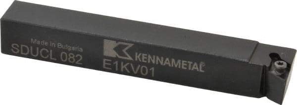 Kennametal - SDUC, Left Hand Cut, 3° Lead Angle, 1/2" Shank Height x 1/2" Shank Width, Neutral Rake Indexable Turning Toolholder - 3-1/2" OAL, DC..21.5. Insert Compatibility, Series Screw-On - Americas Industrial Supply